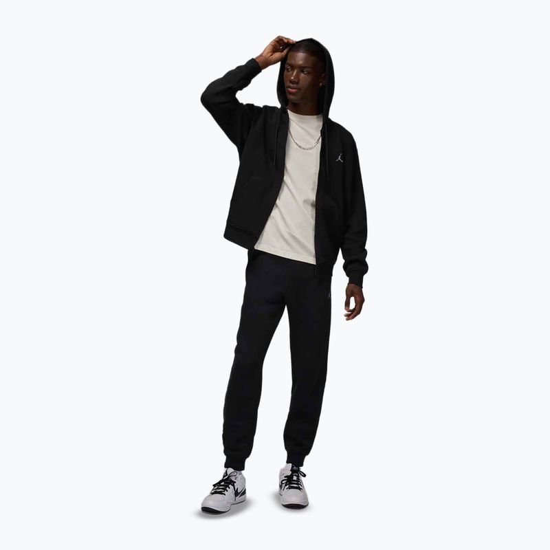 Hanorac bărbătesc Jordan Brooklyn Fleece Full Zip black/white 2