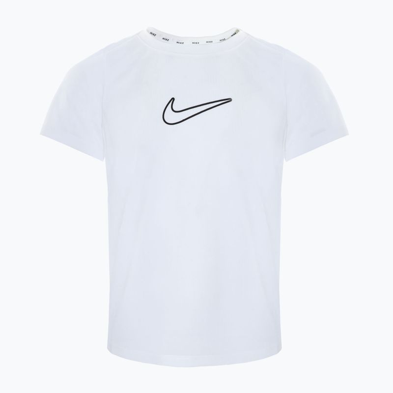 Tricou pentru copii Nike One Dri-Fit white/black