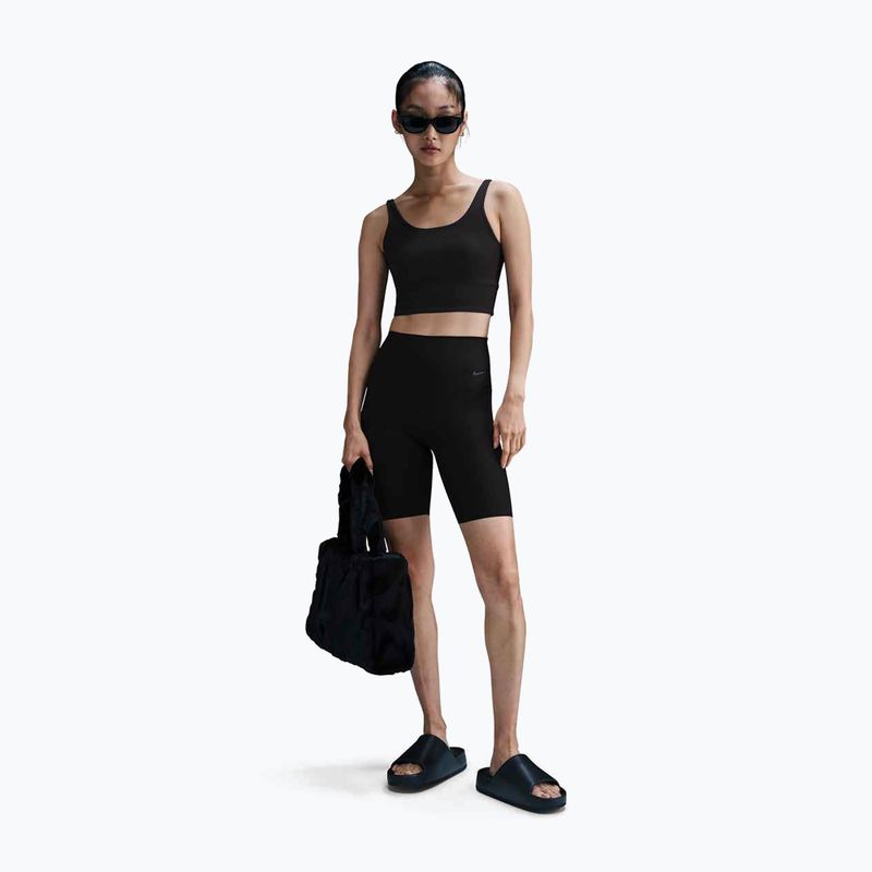 Sutien pentru antrenament Nike Zenvy Rib Light Support Longline black/black