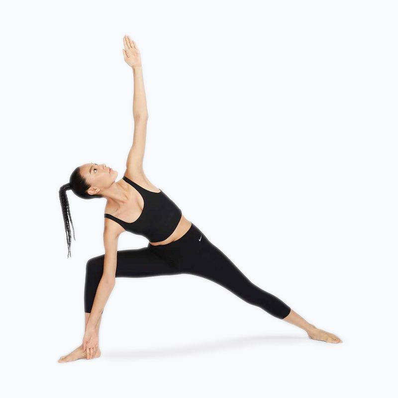 Sutien pentru antrenament Nike Zenvy Rib Light Support Longline black/black 9