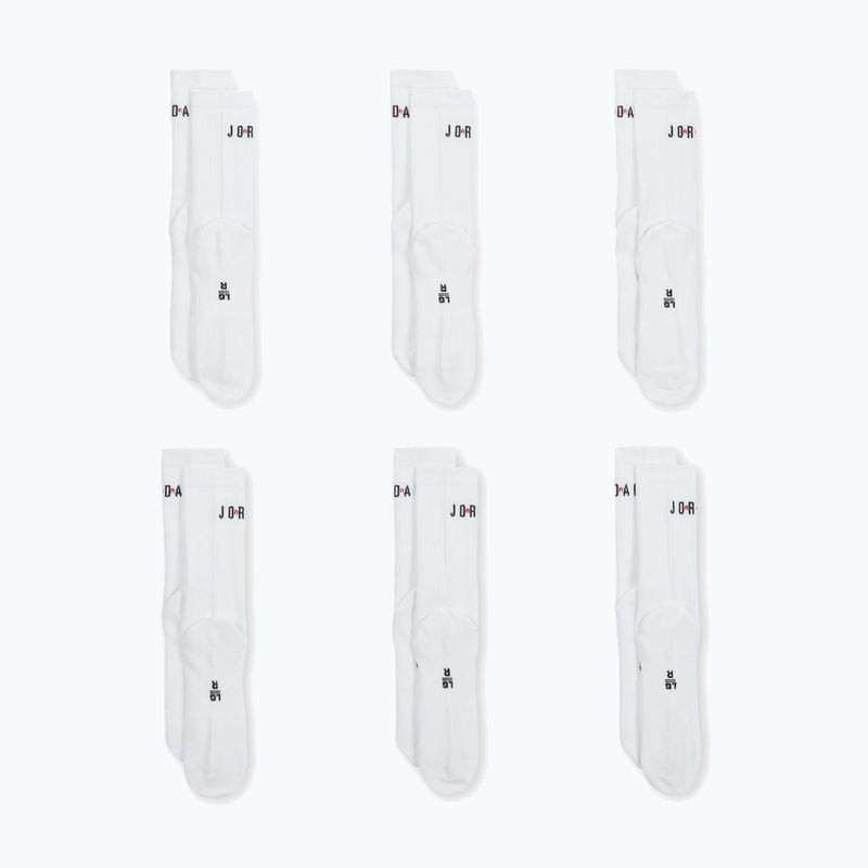 Șosete Jordan Everyday Crew 6 pairs white/gym red/black 7