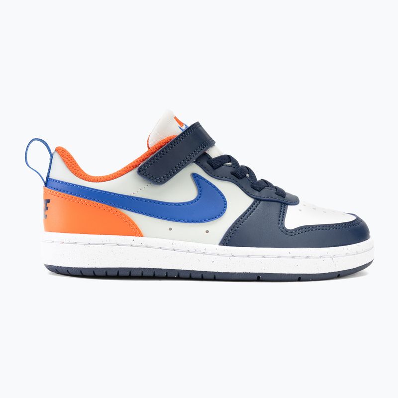 Încălțăminte pentru copii Nike Court Borough Low Recraft white/navy/orange 2