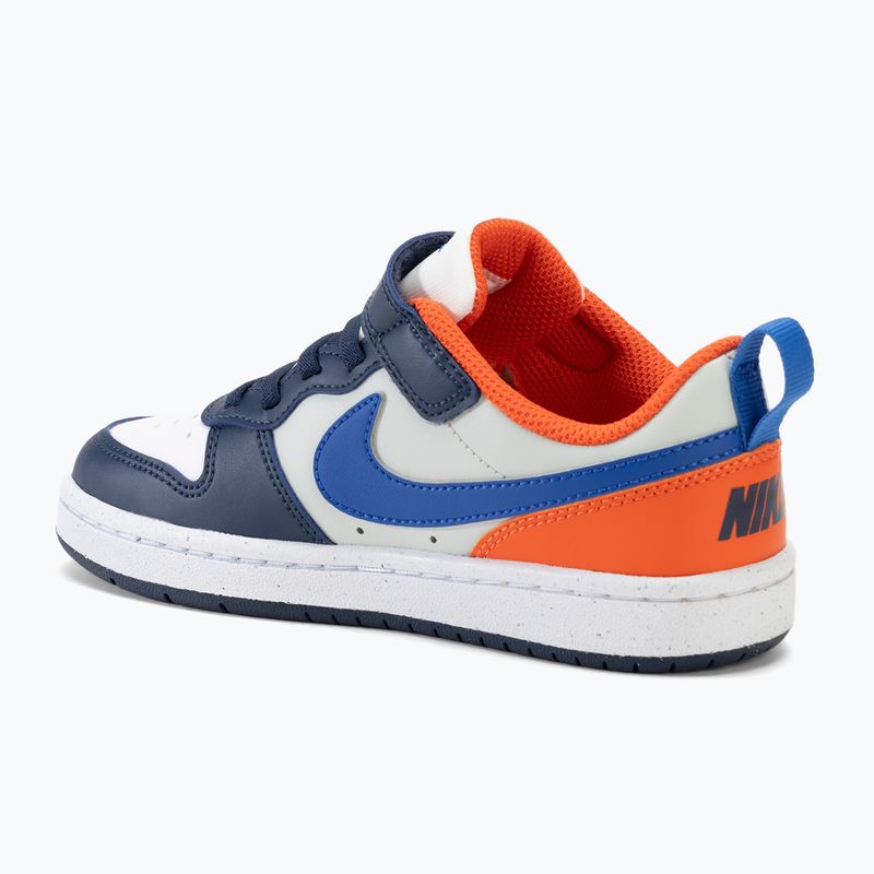 Încălțăminte pentru copii Nike Court Borough Low Recraft white/navy/orange 3