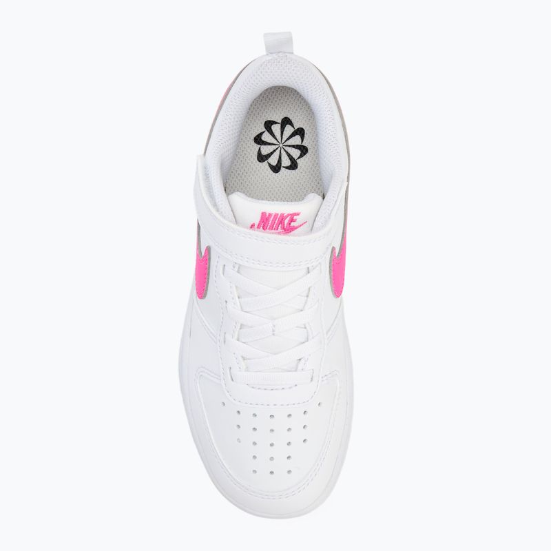 Încălțăminte pentru copii Nike Court Borough Low Recraft white/laser fuchsia 5