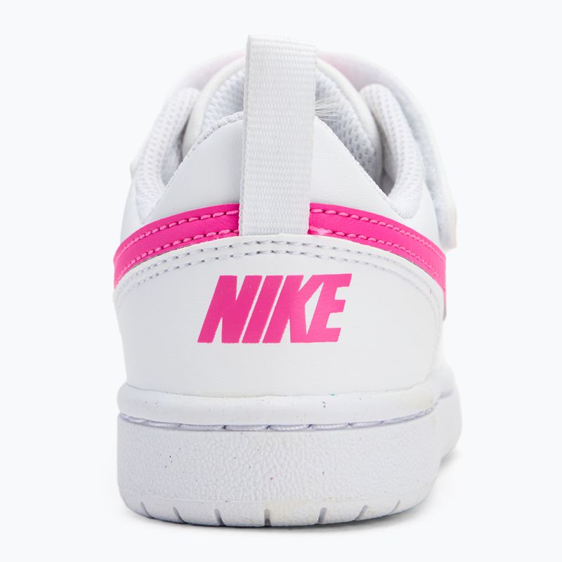 Încălțăminte pentru copii Nike Court Borough Low Recraft white/laser fuchsia 6