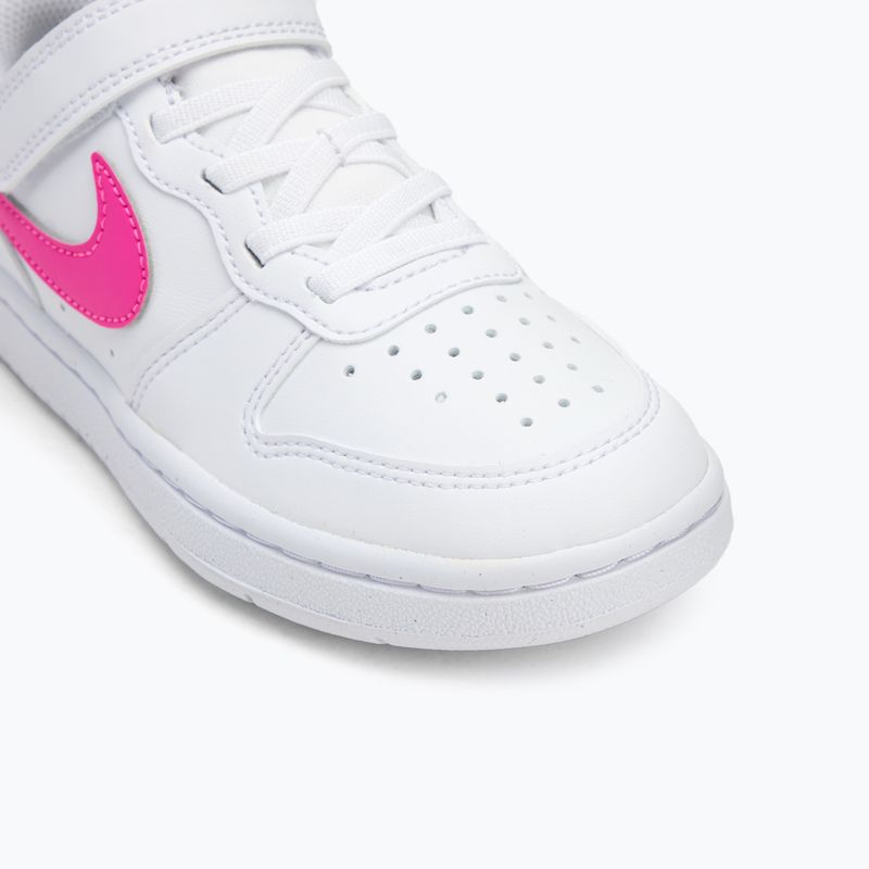 Încălțăminte pentru copii Nike Court Borough Low Recraft white/laser fuchsia 7