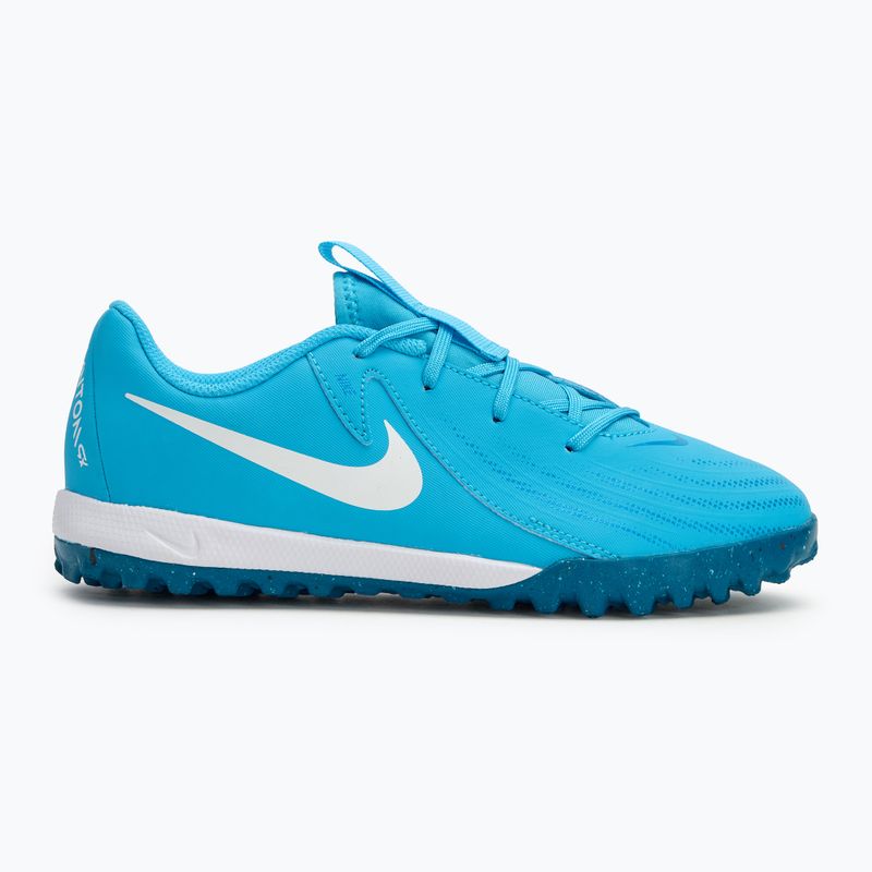 Încălțăminte de fotbal pentru copii Nike Phantom GX II Academy TF blue fury/white 2