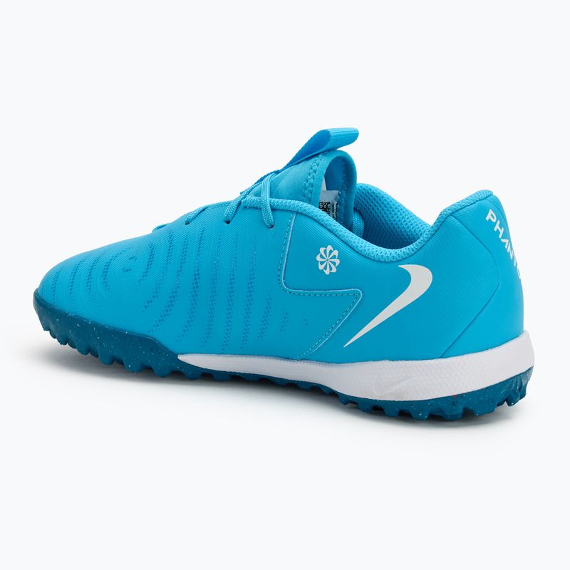 Încălțăminte de fotbal pentru copii Nike Phantom GX II Academy TF blue fury/white 3