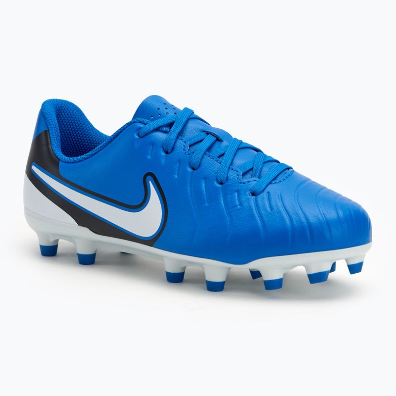 Încălțăminte de fotbal pentru copii Nike Tiempo Legend 10 Club FG/MG soar/white