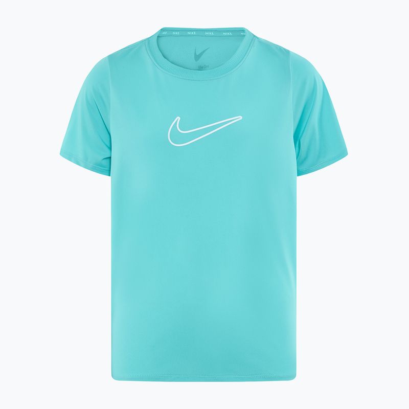 Tricou pentru copii Nike One Dri-Fit green frost/white