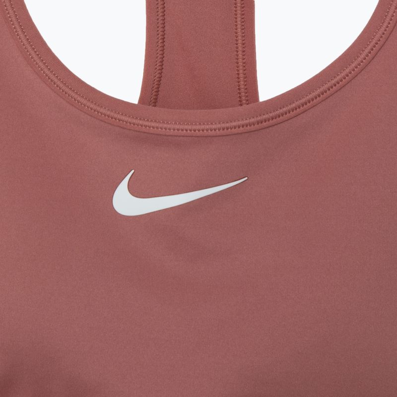 Sutien de antrenament Nike Swoosh Medium Support canyon pink/white 3