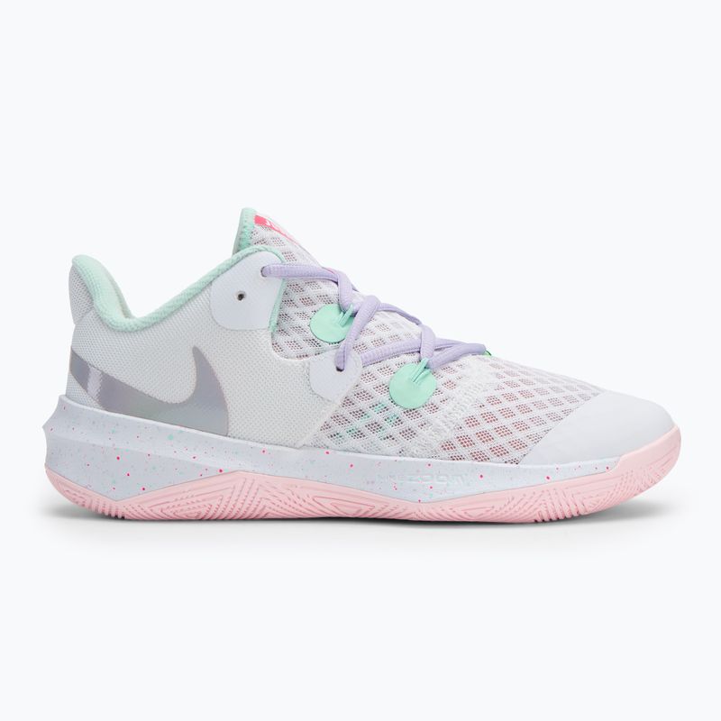 Pantofi de volei Nike Zoom Hyperspeed Court SE alb/spumă mentă/gri/cenușă violet/spumă roz 2