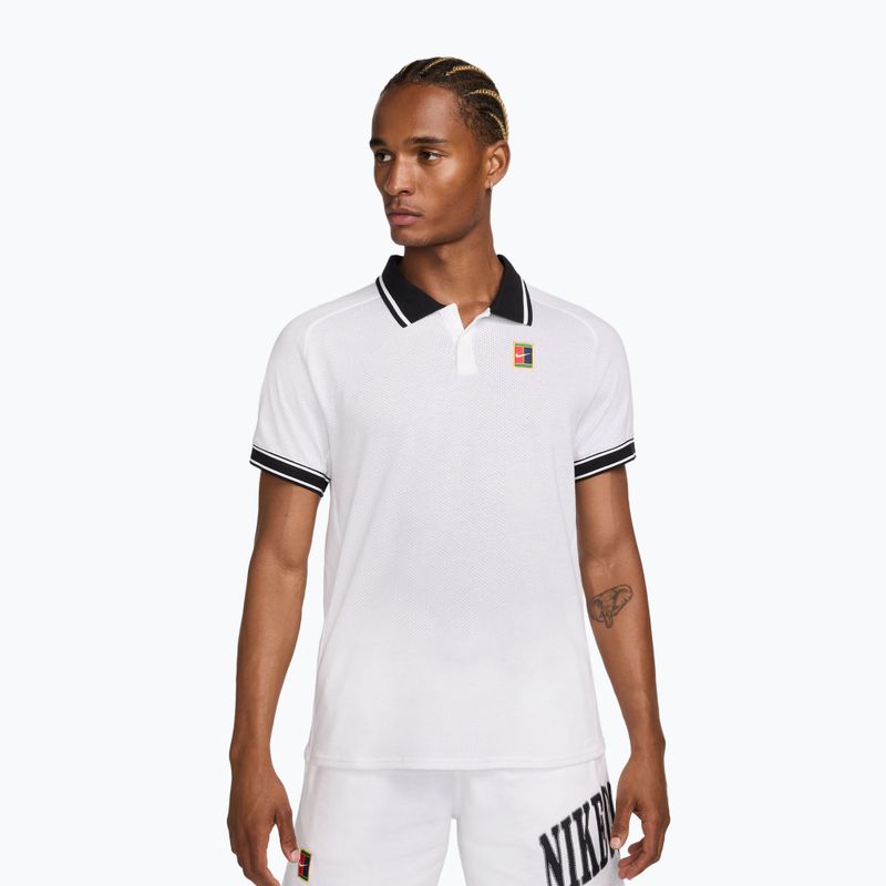 Tricou de tenis pentru bărbați Nike Court Heritage Polo white/black