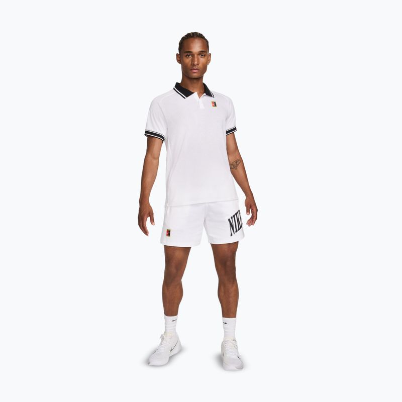 Tricou de tenis pentru bărbați Nike Court Heritage Polo white/black 2
