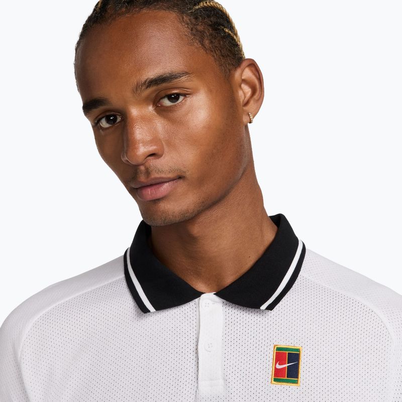 Tricou de tenis pentru bărbați Nike Court Heritage Polo white/black 4