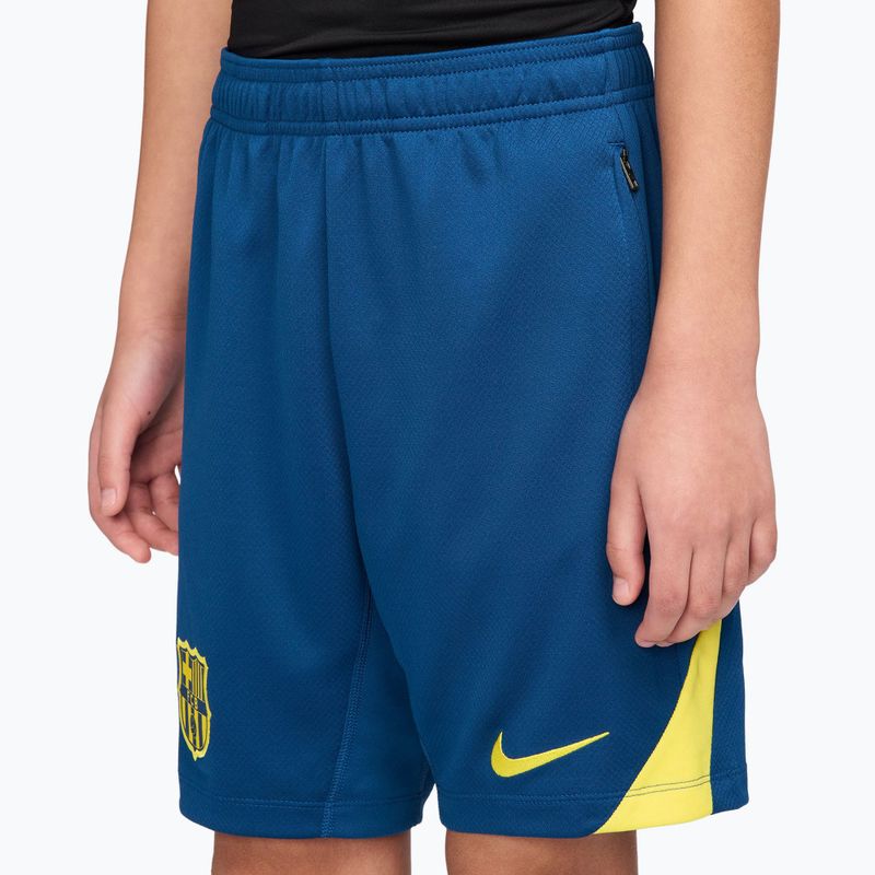 Pantaloni scurți de fotbal pentru copii Nike FC Barcelona Strike SE Jr gym blue/opti yellow/opti yellow 5