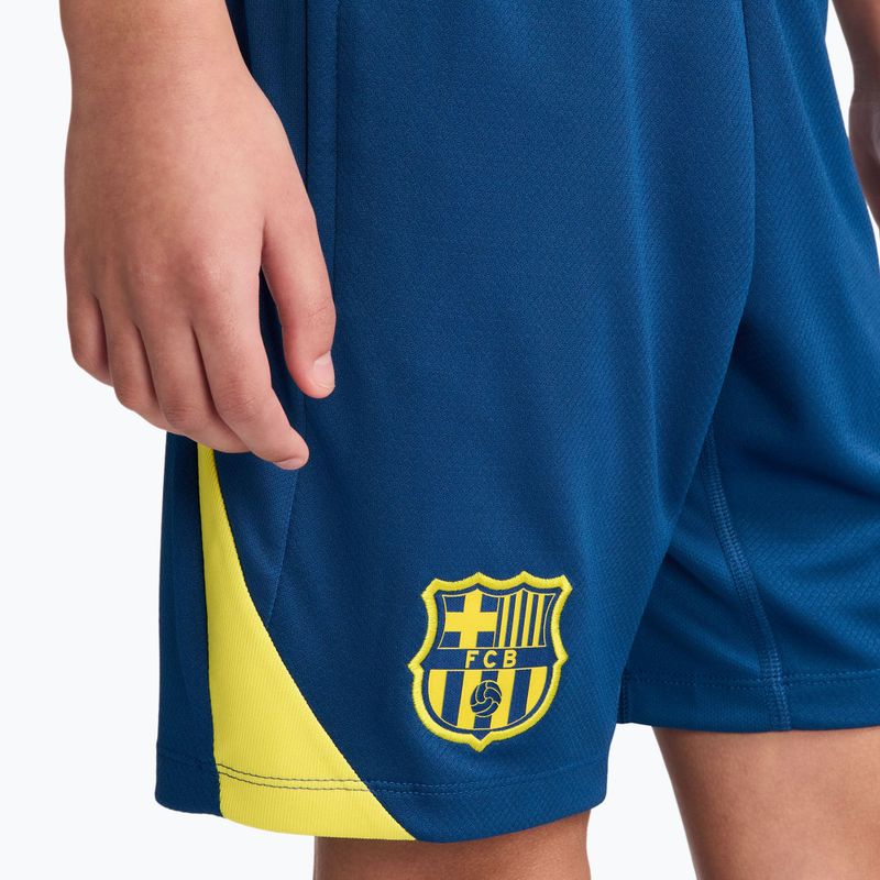 Pantaloni scurți de fotbal pentru copii Nike FC Barcelona Strike SE Jr gym blue/opti yellow/opti yellow 6