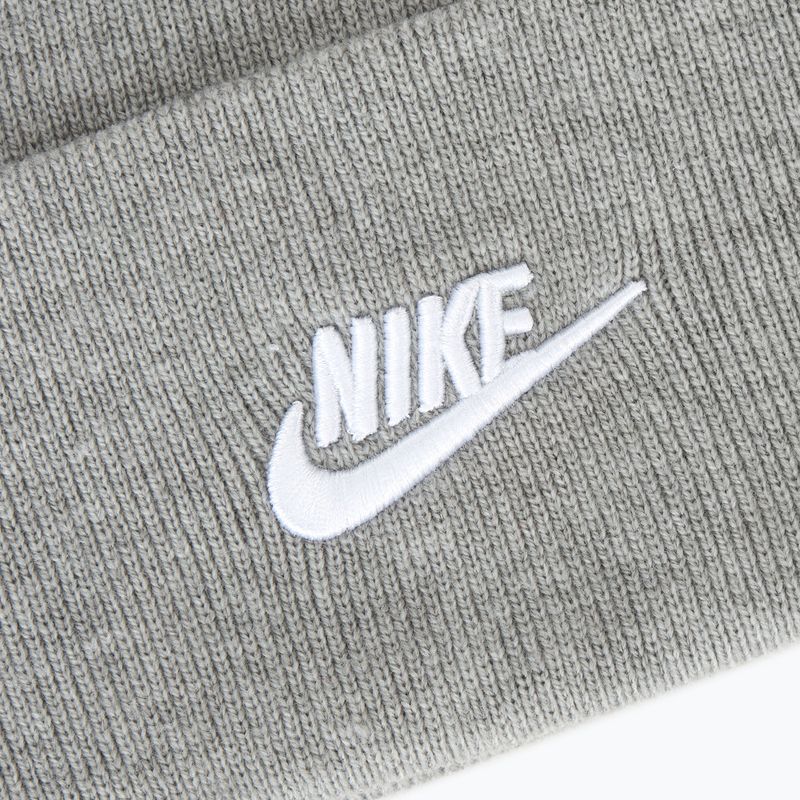 Căciulă de iarnă Nike Peak Futura Beanie dark grey heather/white 3