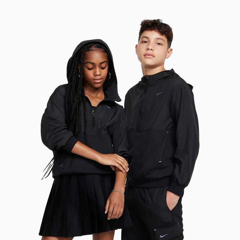 Hanorac pentru copii Nike Sportswear City Utility EasyOn black/black 4