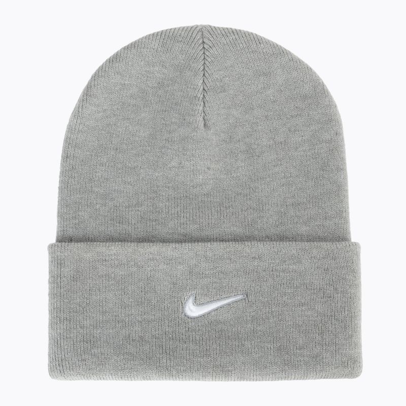 Căciulă de iarnă Nike Peak Swoosh Beanie dark grey heather/white