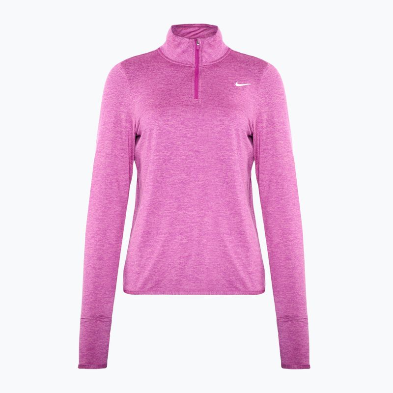 Longsleeve de alergare pentru femei Nike Swift Element UV 1/4-Zip hot fuchsia/plum dust/heather