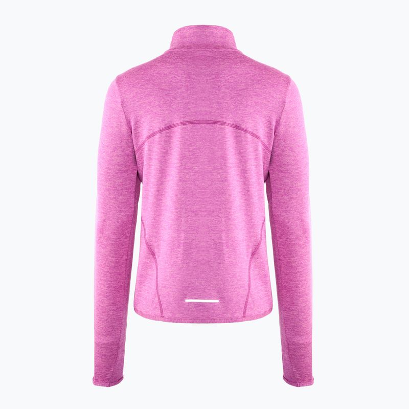 Longsleeve de alergare pentru femei Nike Swift Element UV 1/4-Zip hot fuchsia/plum dust/heather 2