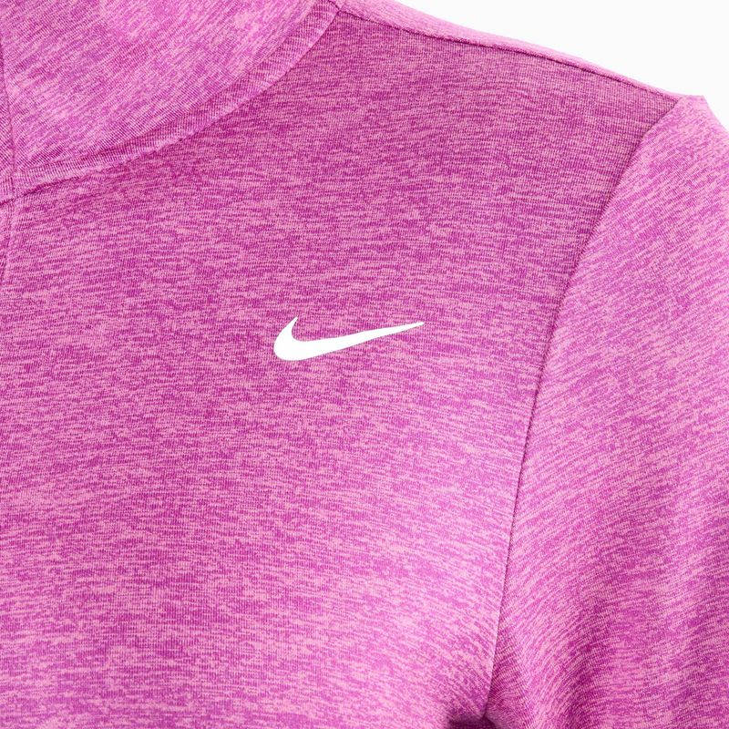 Longsleeve de alergare pentru femei Nike Swift Element UV 1/4-Zip hot fuchsia/plum dust/heather 3