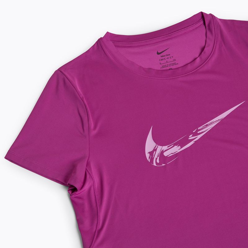 Tricou de alergare pentru femei Nike One Dri-Fit hot fuchsia / light wild mango 3