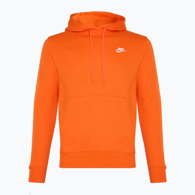 Bluză pentru bărbați  Nike Sportswear Club Fleece Hoodie safety orange/ safety orange/ white