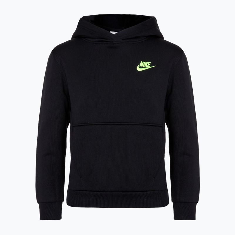 Bluză pentru copii Nike Sportswear Club Fleece black/yellow