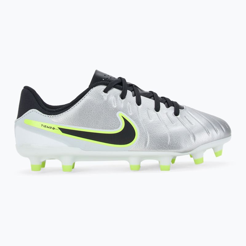 Încălțăminte de fotbal pentru copii Nike Tiempo Legend 10 Academy FG/MG metallic silver/volt/black 2