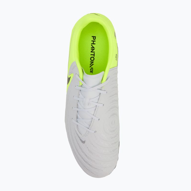 Încălțăminte de fotbal pentru bărbați Nike Phantom GX 2 Academy FG/MG metallic silver/volt/black 5