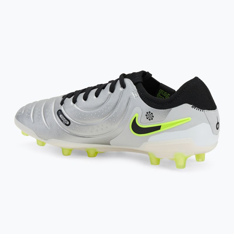 Nike Legend 10 Pro Ag-Pro cizme de fotbal pentru bărbați argint metalic / volt / negru 3
