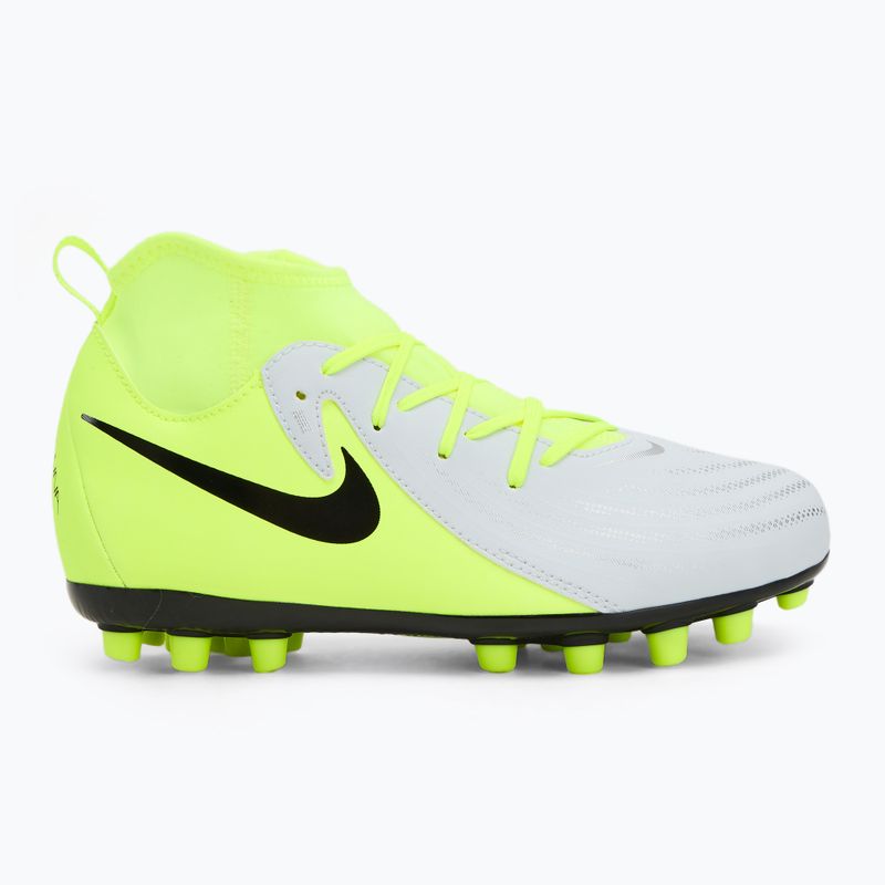 Încălțăminte de fotbal pentru copii Nike Phantom Luna 2 Academy AG Jr metallic silver/black/volt 2
