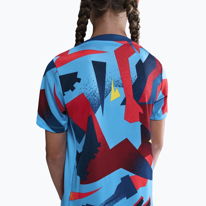 Tricou de fotbal pentru copii Nike FC Barcelona Academy Pro SE Pre-Match Jr university blue/opti yellow 3