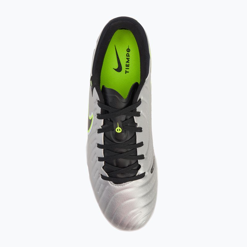 Încălțăminte de fotbal pentru bărbați Nike Tiempo Legend 10 Academy TF metallic silver/volt/black 5