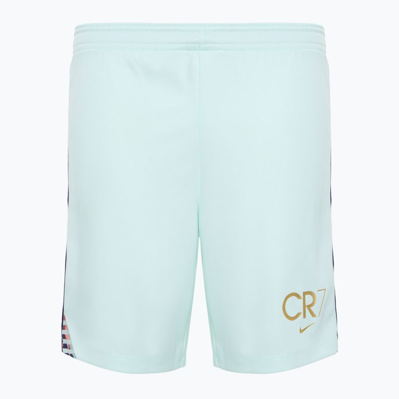 Pantaloni scurți de fotbal pentru copii Nike CR7 Academy Dri-FIT barely green/ blue void/ metallic gold