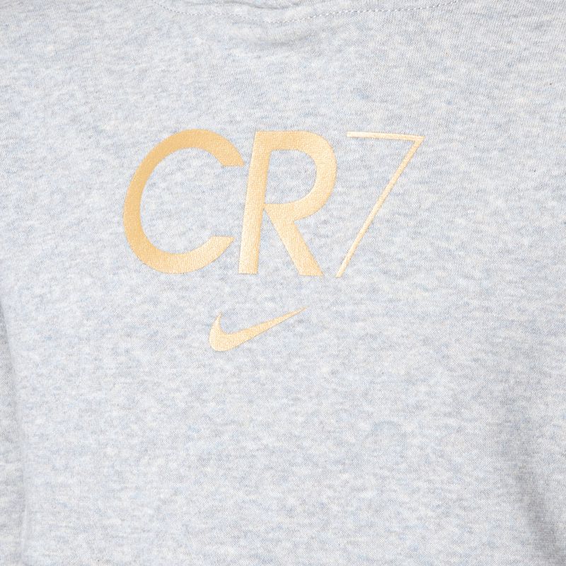 Bluză pentru copii Nike CR7 Club Fleece light smoke grey/heather/metallic gold 3