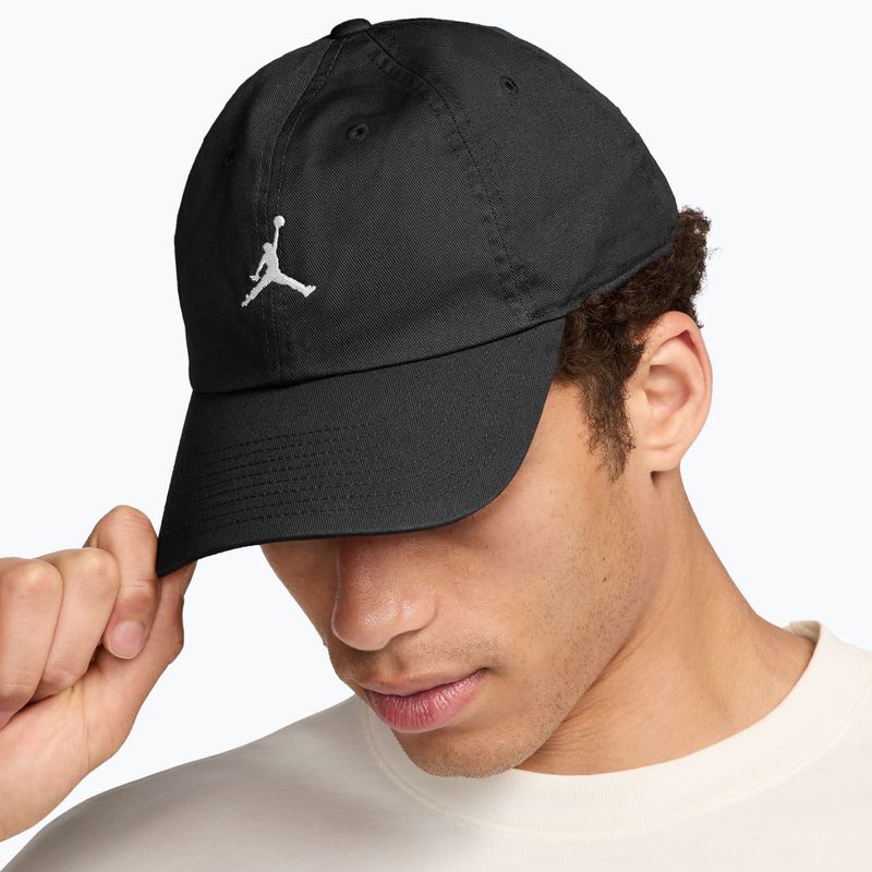 Czapka z daszkiem Nike Jordan Club Unstructured Curved-Bill black/white 8