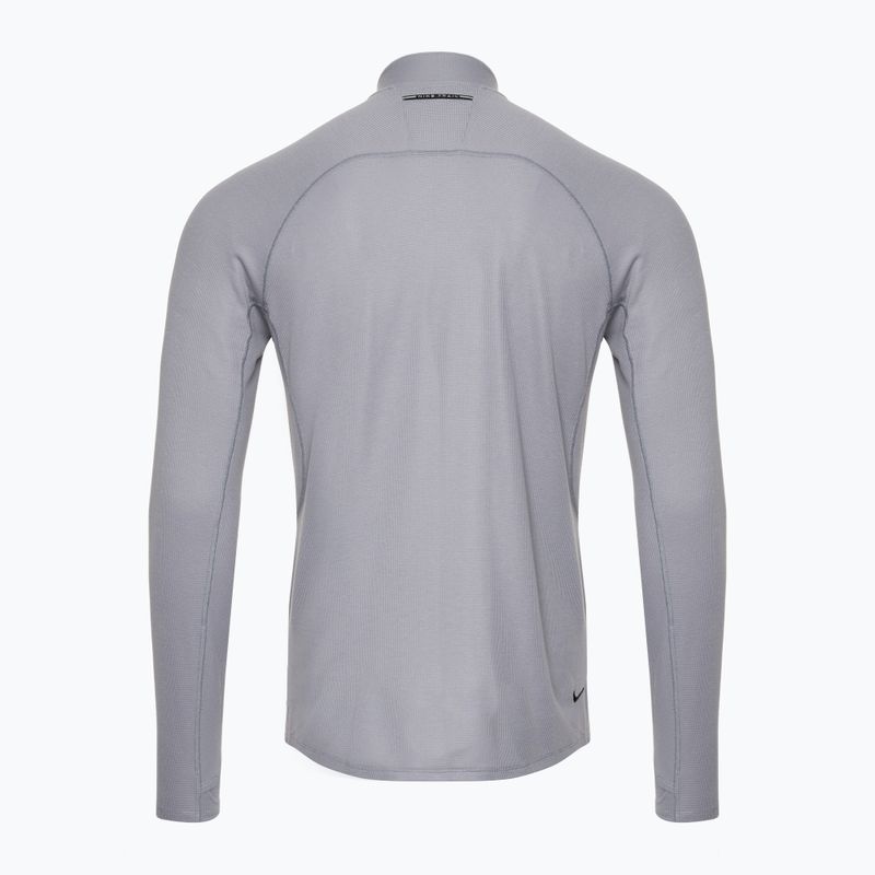 Bluză de alergare pentru bărbați Nike Trail Dri-Fit 1/2 Zip cement grey/black 2