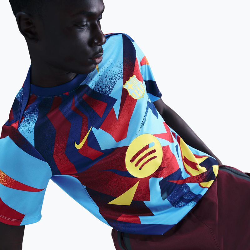 Tricou de fotbal pentru bărbați Nike FC Barcelona Academy Pro SE Pre-Match University Blue/Opti Yellow 5