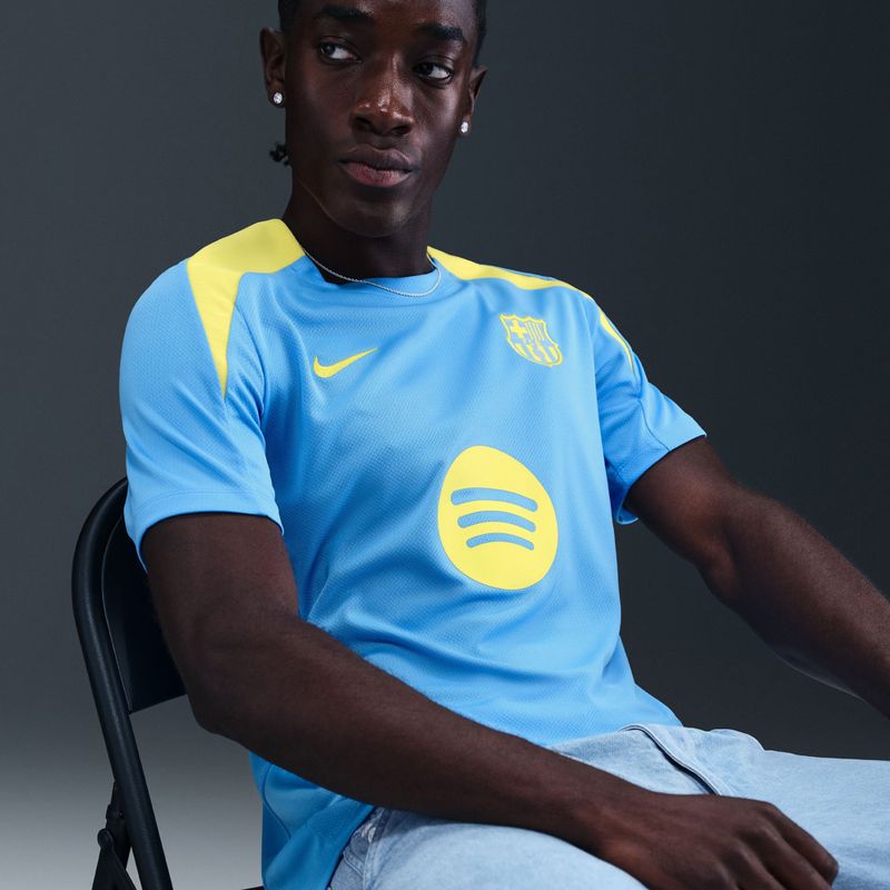 Tricou de fotbal pentru bărbați Nike FC Barcelona Strike SE university blue/opti yellow 6