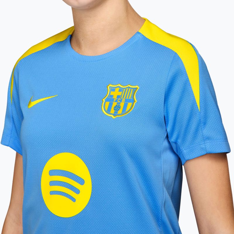 Tricou de fotbal pentru copii Nike FC Barcelona Strike SE Jr university blue/opti yellow 3