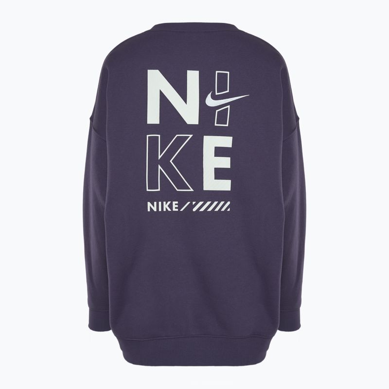 Bluză pentru femei Nike Sportswear Oversized Crew-Neck dark raisin 2