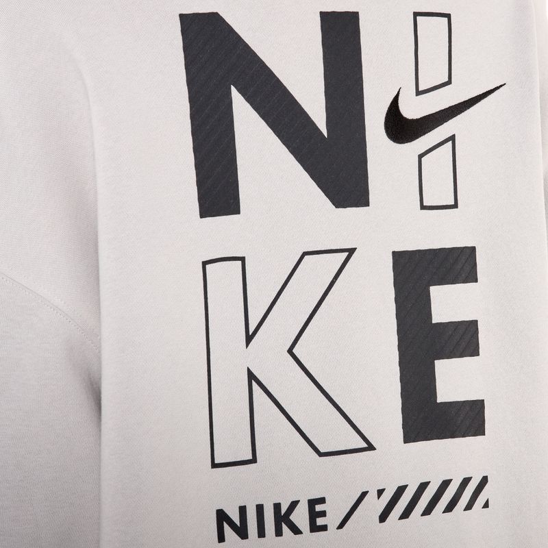 Bluză pentru femei Nike Sportswear Oversized Crew-Neck light iron ore 4
