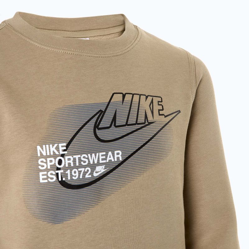 Bluză pentru copii Nike Sportswear Standard Issue Crew-Neck khaki 3
