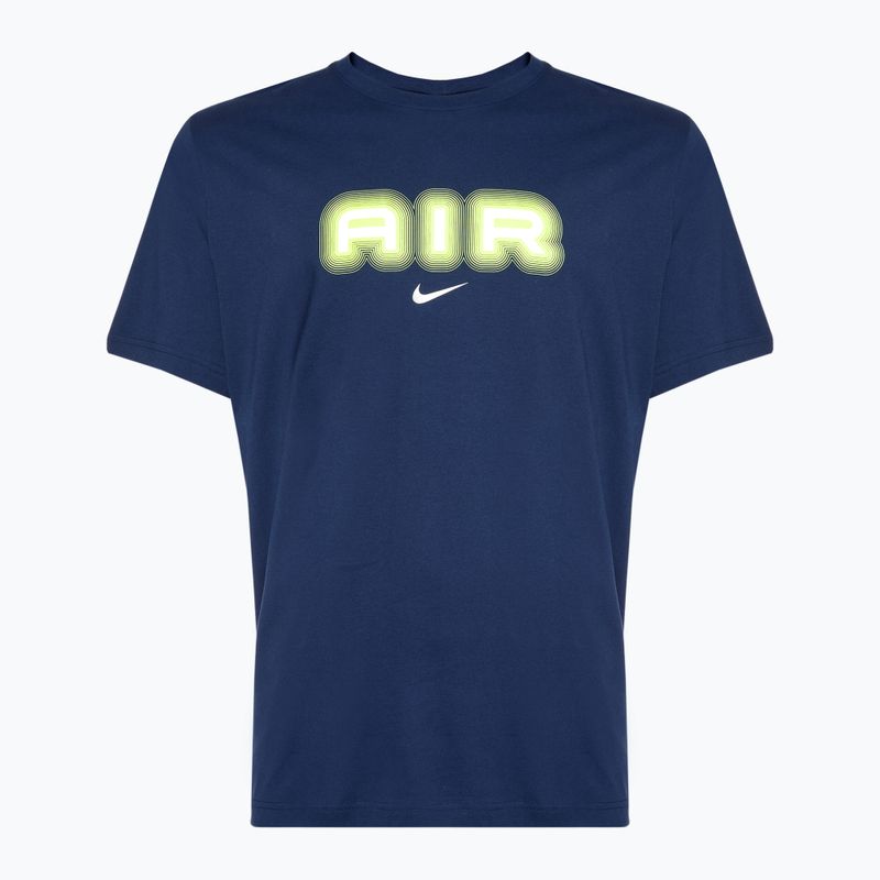 Tricou pentru bărbați Nike Air Graphic midnight navy/volt