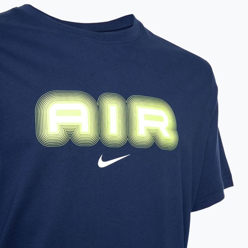 Tricou pentru bărbați Nike Air Graphic midnight navy/volt 3