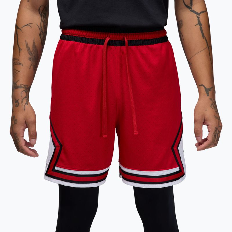 Pantaloni scurți de baschet pentru bărbați Jordan Mesh Diamond 4" gym red/white/black 3