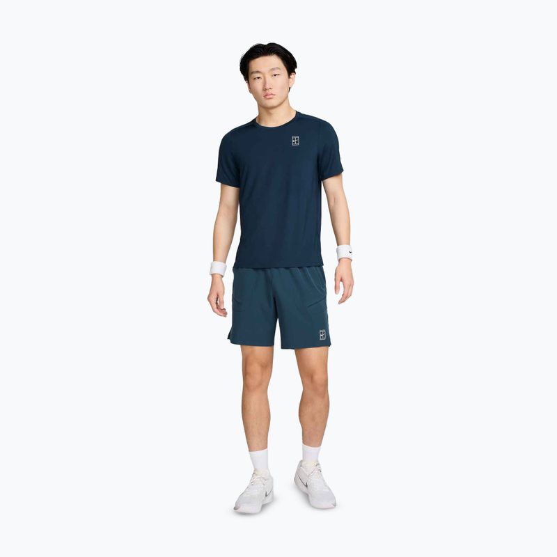 Pantaloni scurți de tenis pentru bărbați Nike Court Dri-Fit Advantage 8" armory navy/white 2